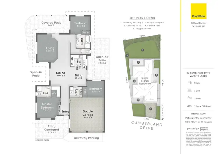 Floorplan of Homely house listing, 80 Cumberland Drive, Varsity Lakes QLD 4227