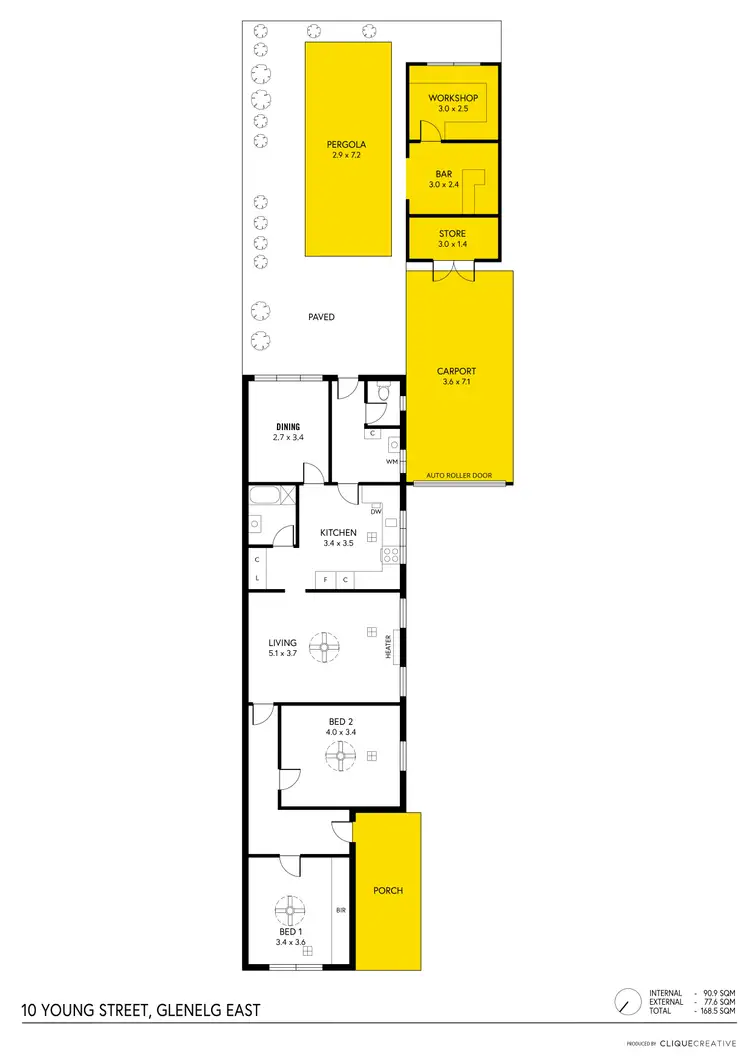 Floorplan of Homely house listing, 10 Young Street, Glenelg East SA 5045