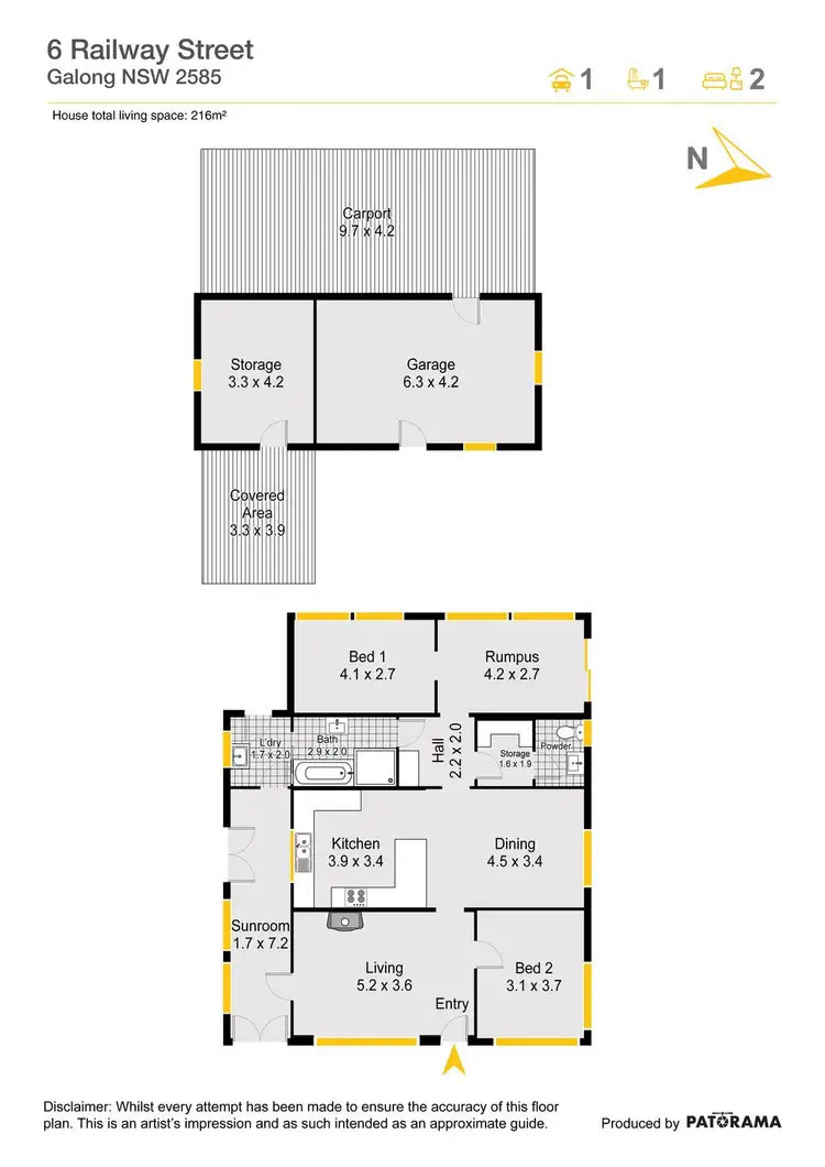 Floorplan of Homely house listing, 6 Railway Street, Galong NSW 2585