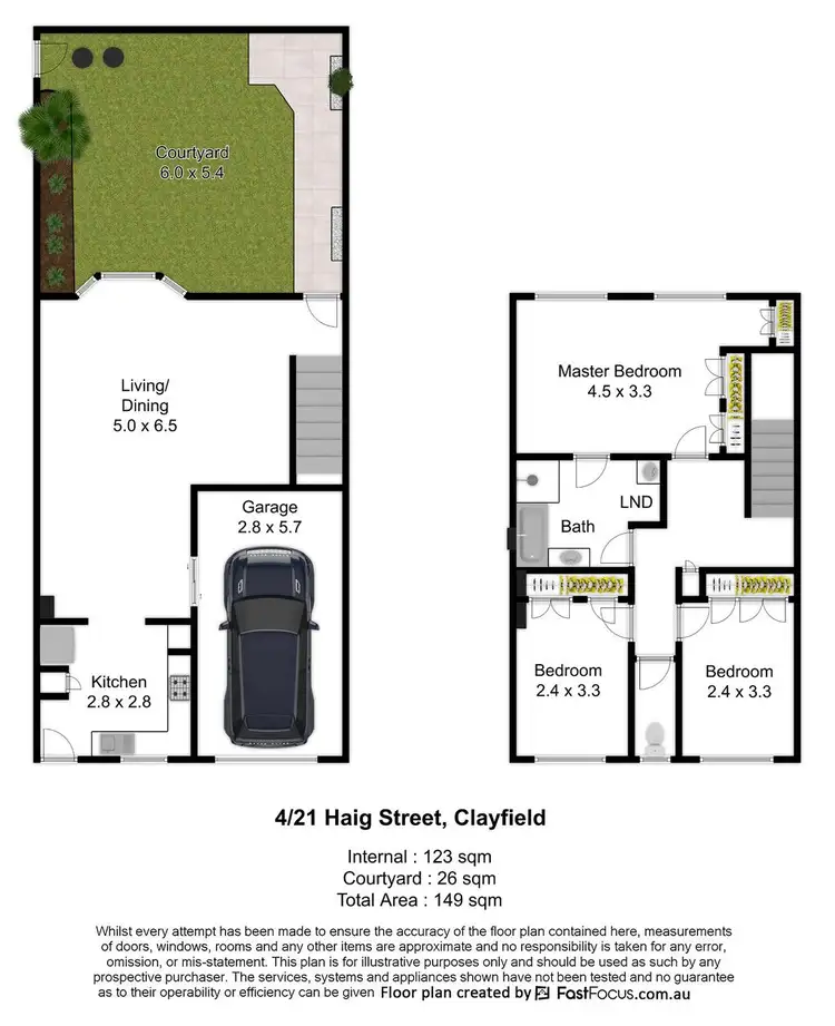 Floorplan of Homely townhouse listing, 4/21 Haig Street, Clayfield QLD 4011