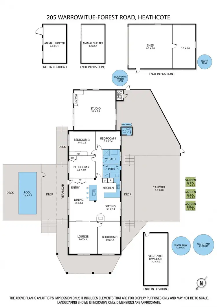 Floorplan of Homely house listing, 205 Warrowitue-Forrest Road, Heathcote VIC 3523