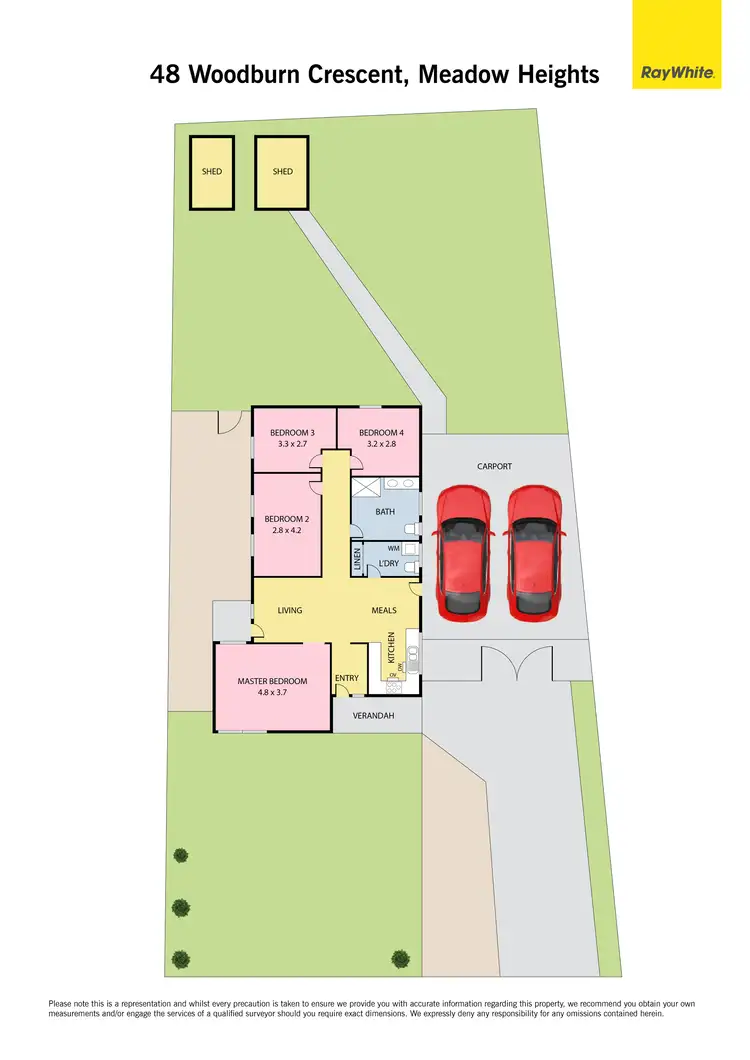 Floorplan of Homely house listing, 48 Woodburn Crescent, Meadow Heights VIC 3048