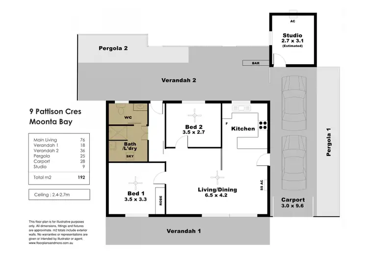 Floorplan of Homely house listing, 9 Pattison Crescent, Moonta Bay SA 5558
