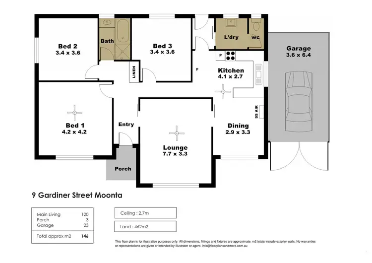 Floorplan of Homely house listing, 9 Gardiner Street, Moonta SA 5558