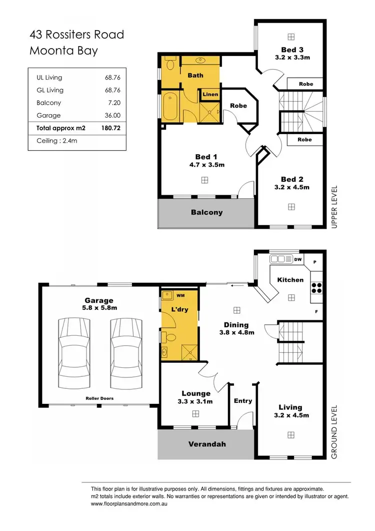 Floorplan of Homely house listing, 43 Rossiters Road, Moonta Bay SA 5558