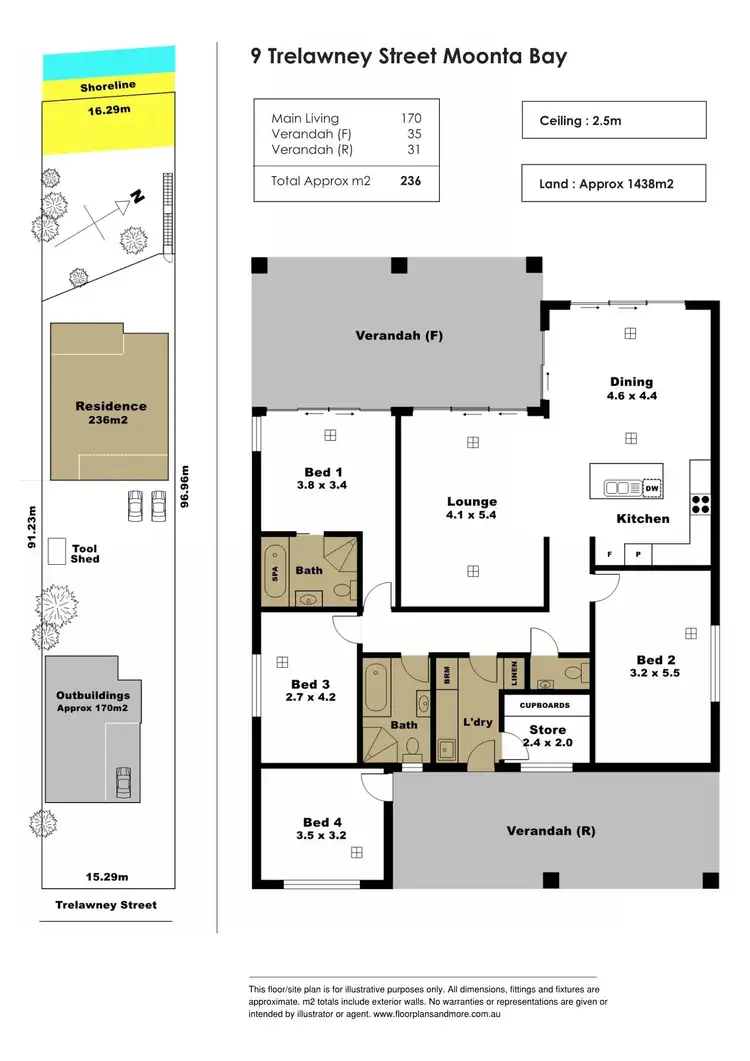 Floorplan of Homely house listing, 9 Trelawney Street, Moonta Bay SA 5558