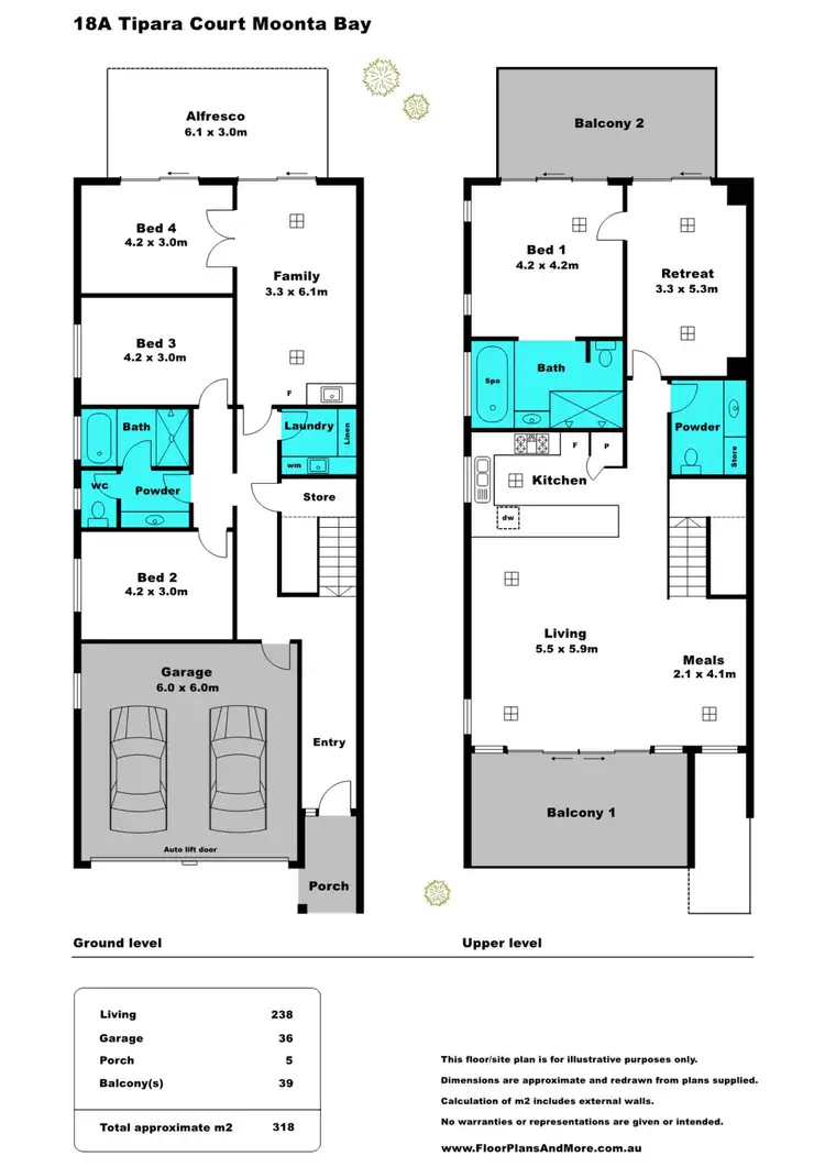 Floorplan of Homely house listing, 18A Tipara Court, Moonta Bay SA 5558