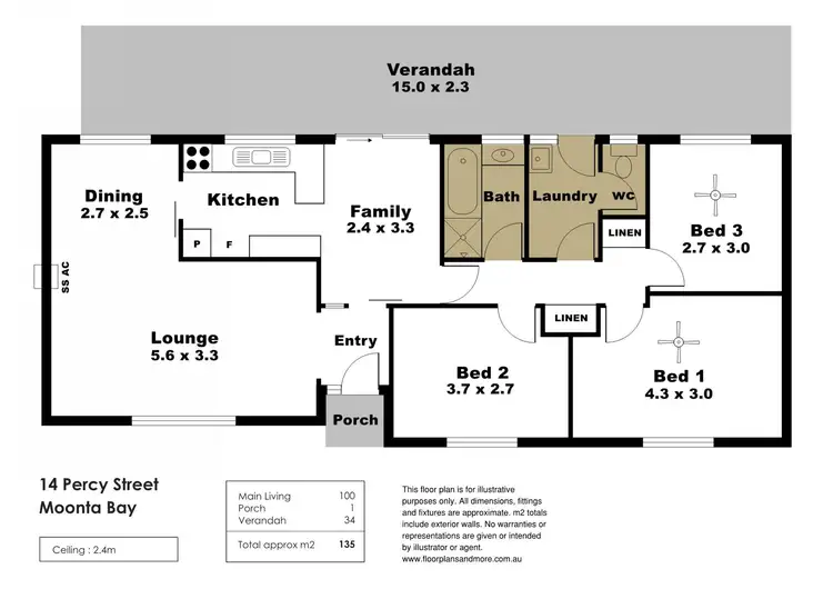 Floorplan of Homely house listing, 14 Percy Street, Moonta Bay SA 5558