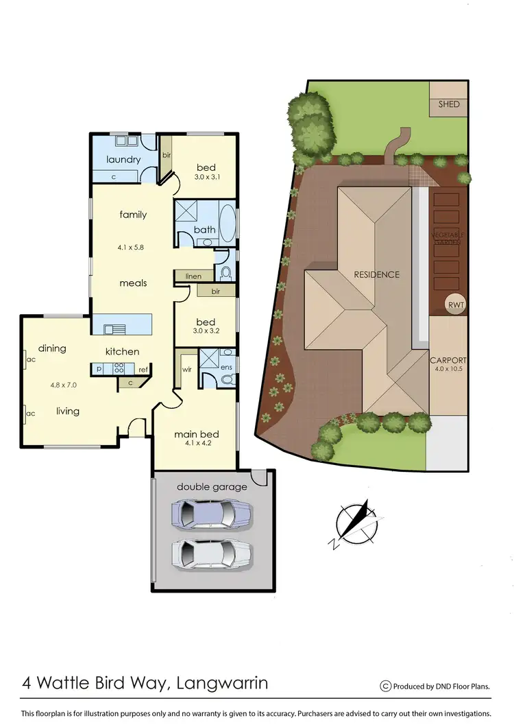 Floorplan of Homely house listing, 4 Wattle Bird Way, Langwarrin VIC 3910