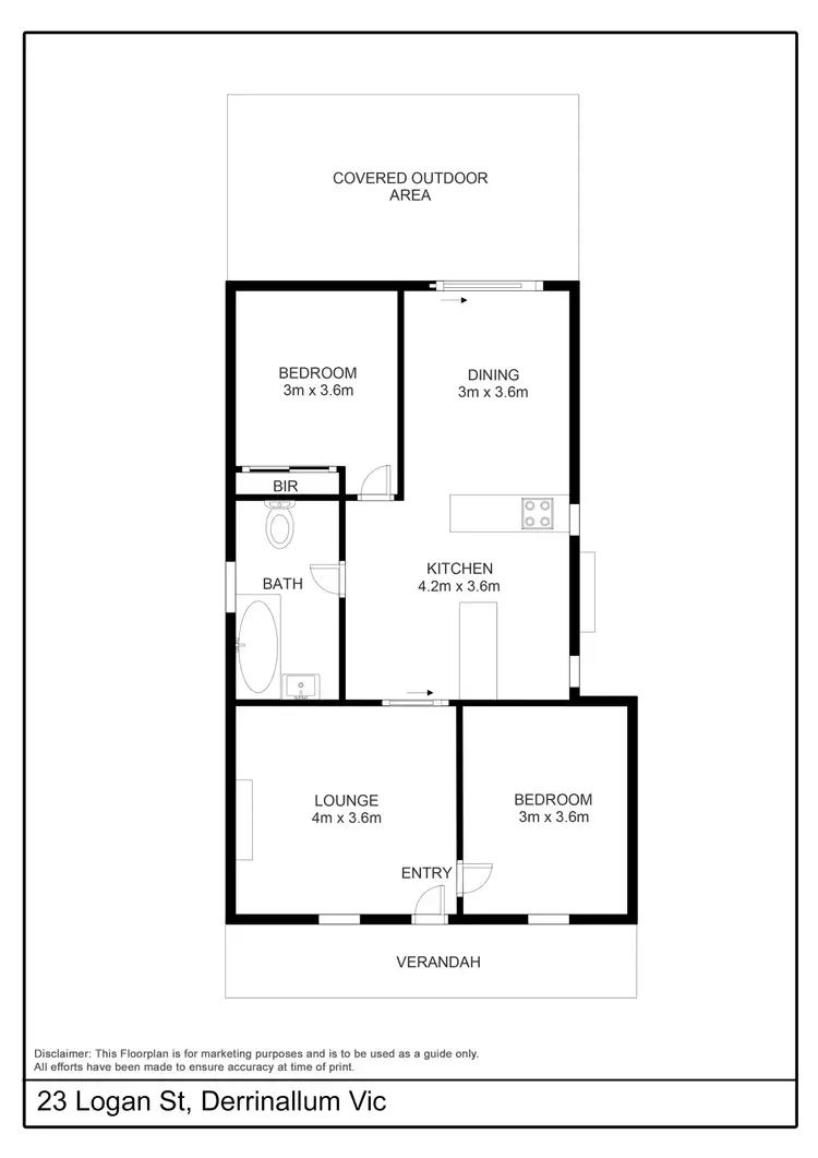 Floorplan of Homely house listing, 23 Logan Street, Derrinallum VIC 3325