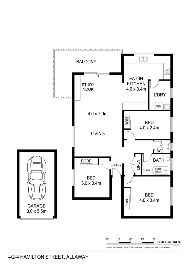 Floorplan of Homely unit listing, 4/2 Hamilton Street, Allawah NSW 2218