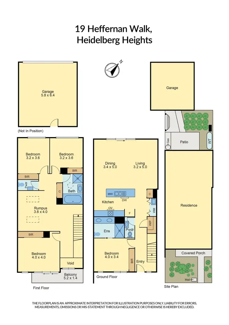 Floorplan of Homely house listing, 19 Heffernan Walk, Heidelberg Heights VIC 3081
