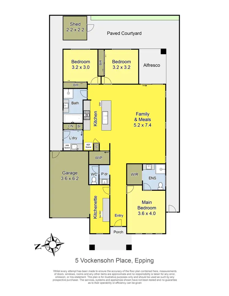 Floorplan of Homely house listing, 5 Vockensohn Place, Epping VIC 3076