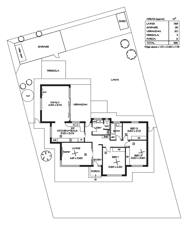 Floorplan of Homely house listing, 1 Hamish Grove, Rostrevor SA 5073