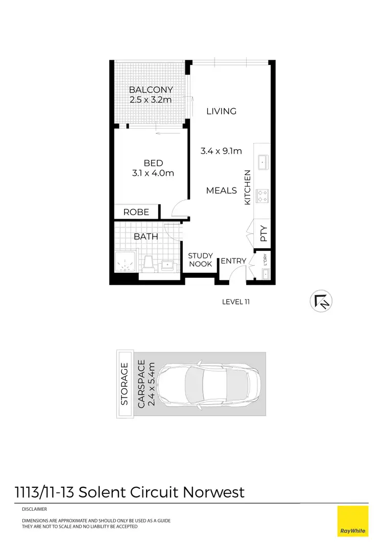 Floorplan of Homely apartment listing, 1113/11-13 Solent Circuit, Norwest NSW 2153