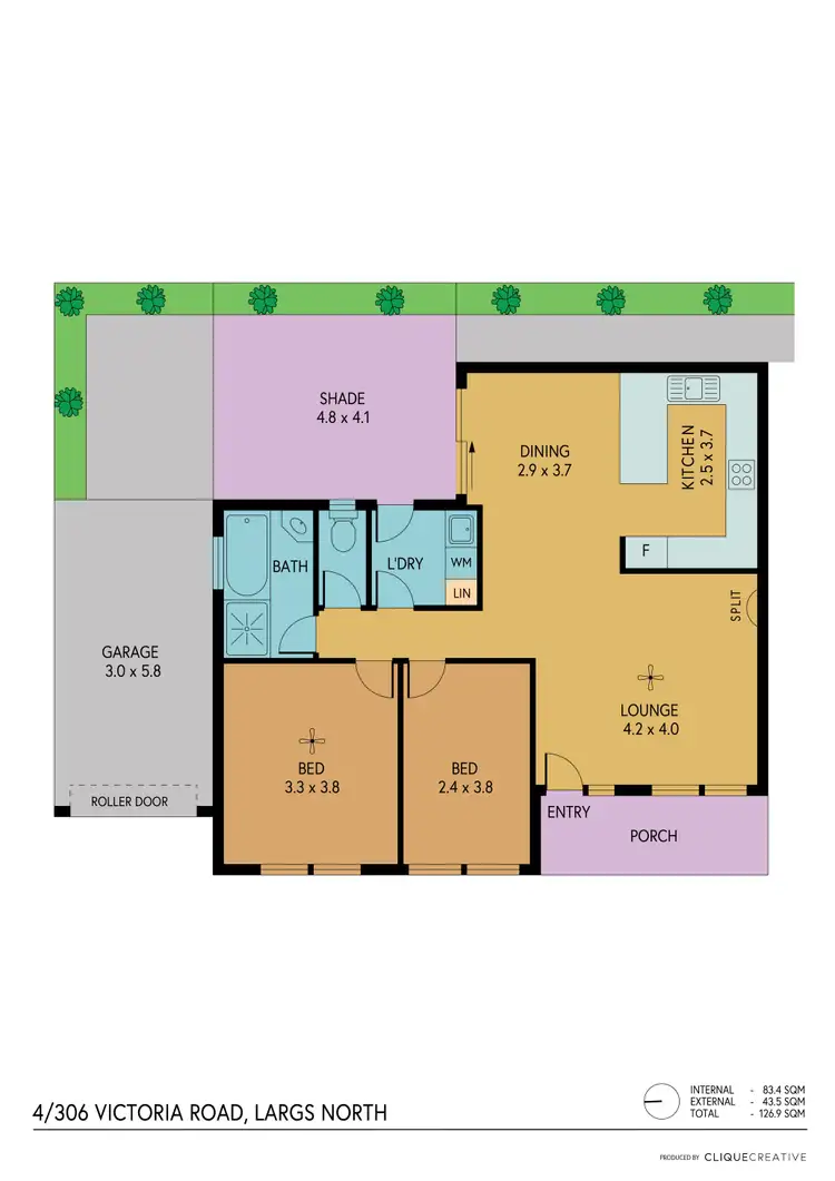 Floorplan of Homely unit listing, 4/306 Victoria Road, Largs North SA 5016