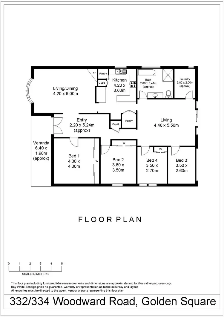 Floorplan of Homely house listing, 332-334 Woodward Road, Golden Square VIC 3555
