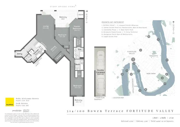 Floorplan of Homely unit listing, 314/100 Bowen Terrace, Fortitude Valley QLD 4006