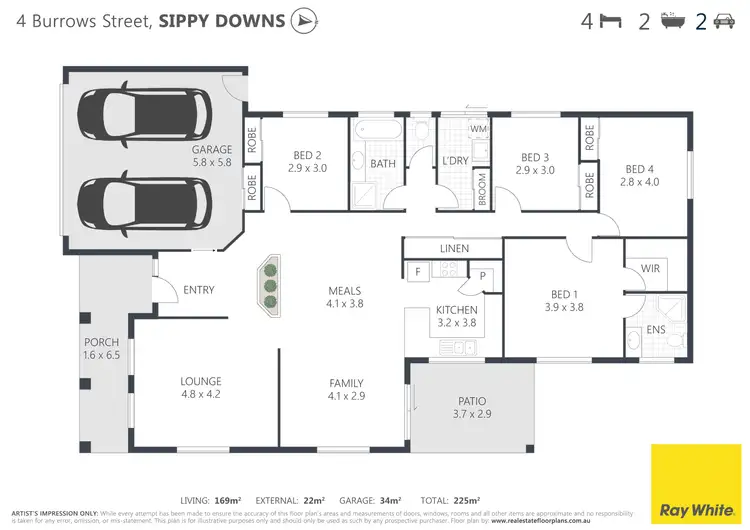 Floorplan of Homely house listing, 4 Burrows Street, Sippy Downs QLD 4556