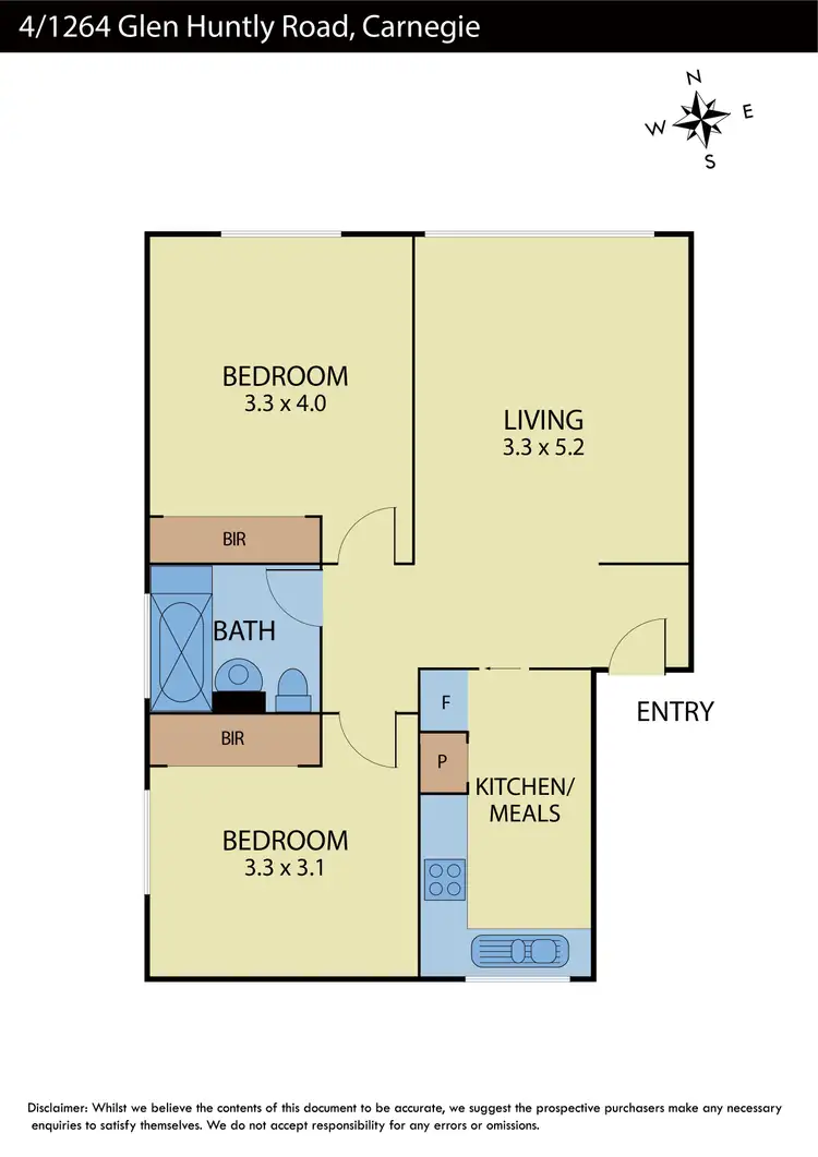 Floorplan of Homely apartment listing, 4/1264 Glen Huntly Road, Carnegie VIC 3163