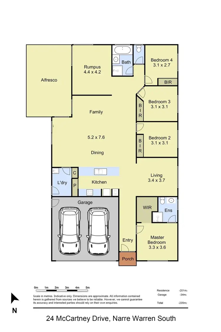Floorplan of Homely house listing, 24 McCartney Drive, Narre Warren South VIC 3805