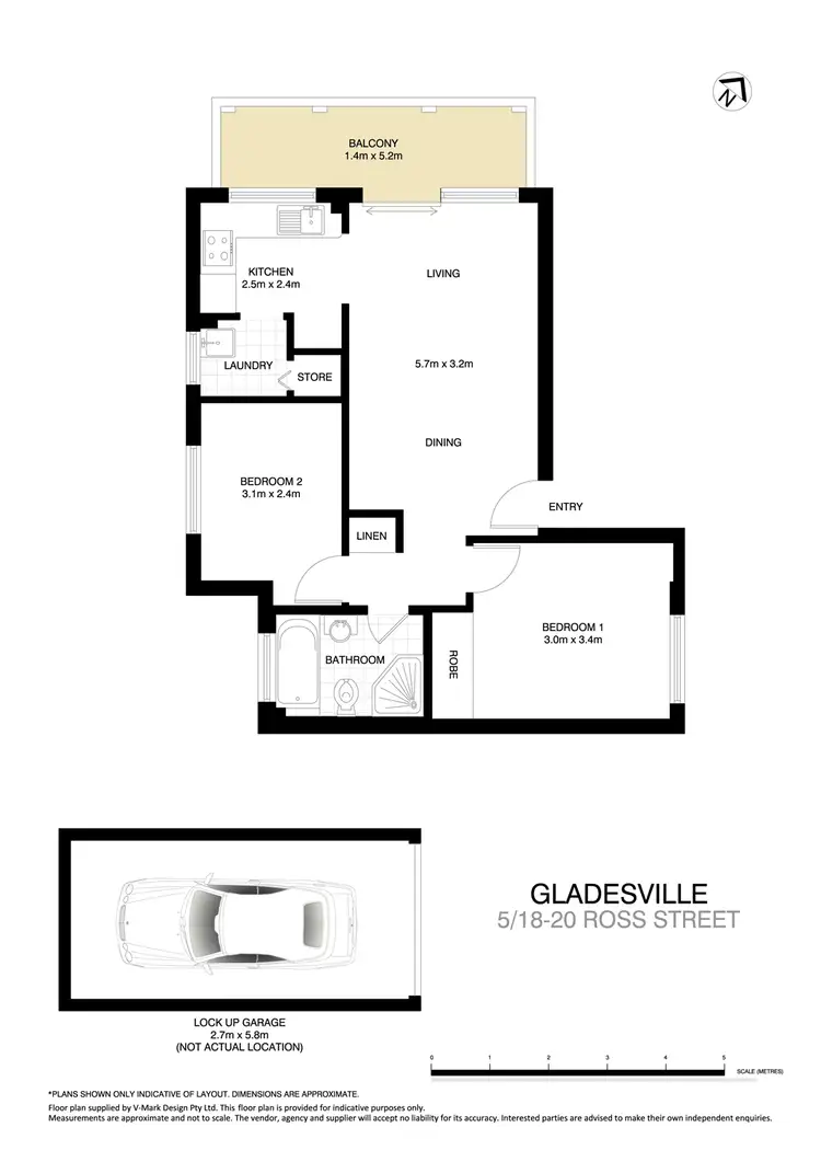 Floorplan of Homely apartment listing, 5/18-20 Ross Street, Gladesville NSW 2111