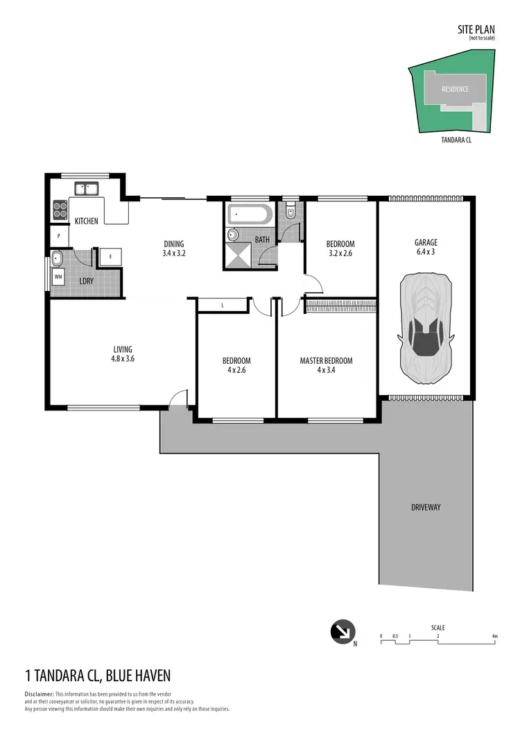 Floorplan of Homely house listing, 1 Tandara Close, Blue Haven NSW 2262