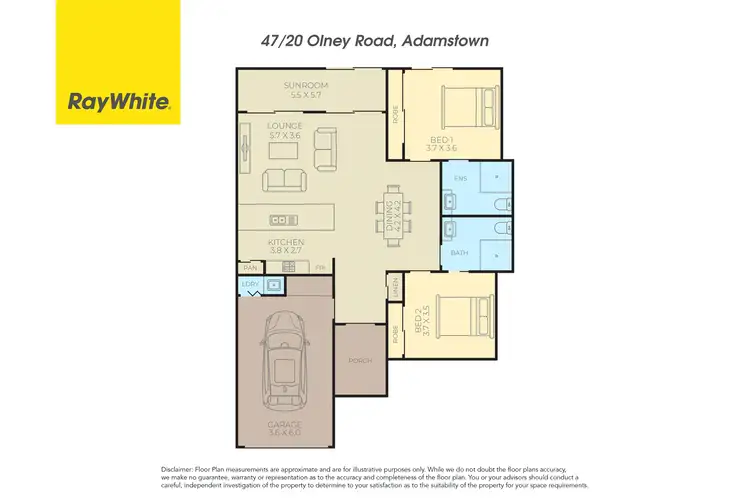 Floorplan of Homely villa listing, 47/20 Olney Road, Adamstown NSW 2289