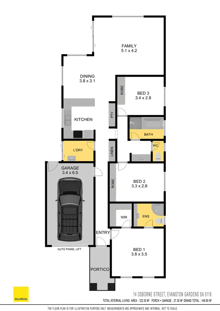 Floorplan of Homely house listing, 14 Osborne Street, Evanston Gardens SA 5116