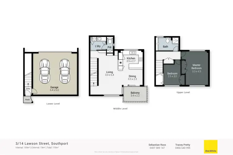 Floorplan of Homely townhouse listing, 3/14 Lawson Street, Southport QLD 4215