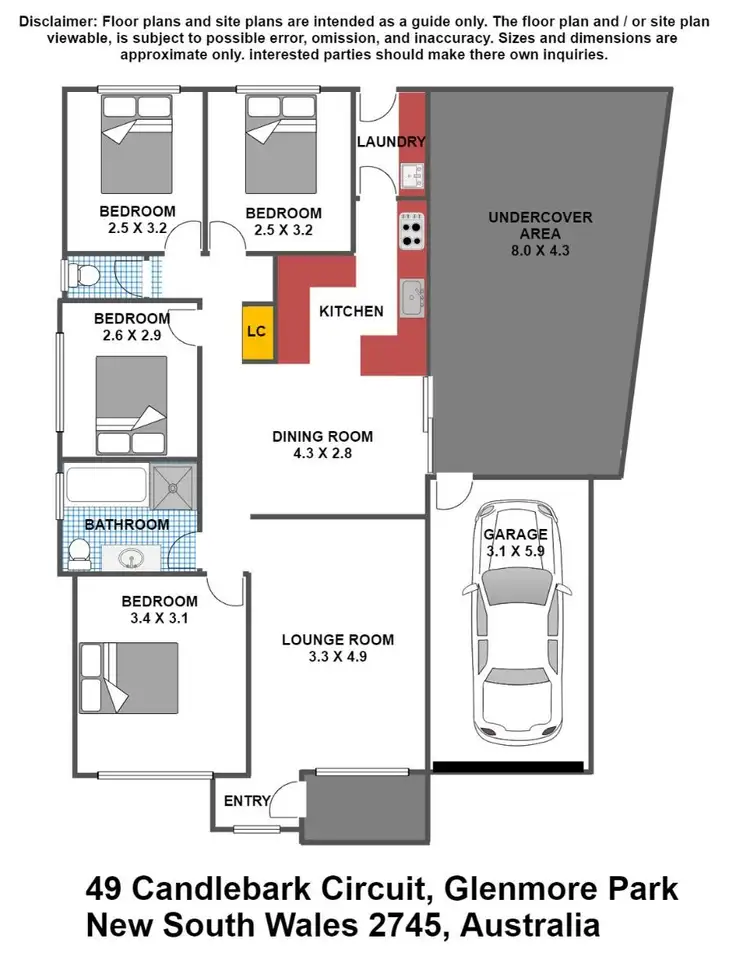 Floorplan of Homely house listing, 49 Candlebark Circuit, Glenmore Park NSW 2745