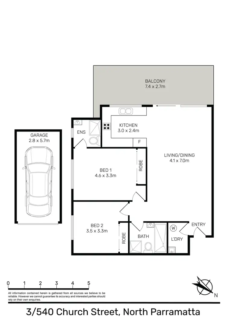 Floorplan of Homely apartment listing, 3/540 Church Street, North Parramatta NSW 2151