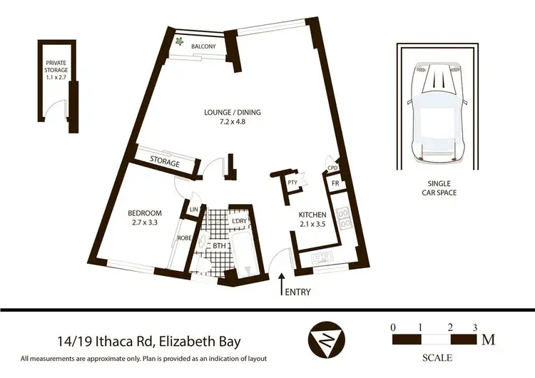 Floorplan of Homely apartment listing, 14/19 Ithaca Road, Elizabeth Bay NSW 2011