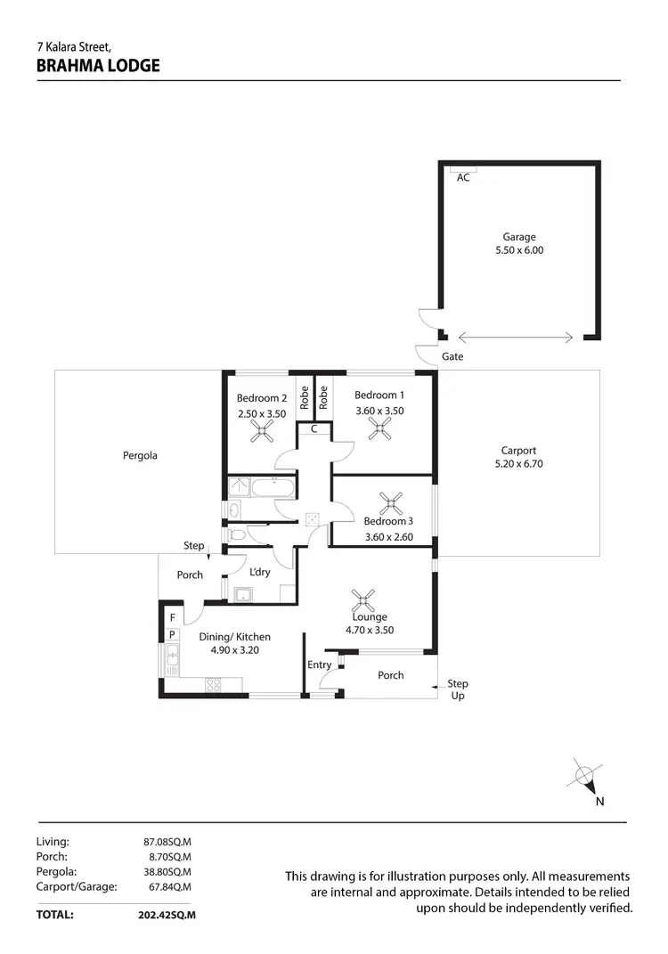 Floorplan of Homely house listing, 7 Kalara Street, Brahma Lodge SA 5109