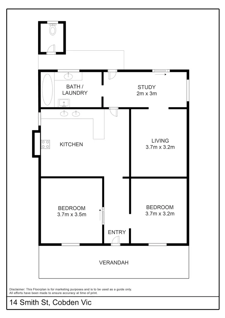 Floorplan of Homely house listing, 14 Smith Street, Cobden VIC 3266