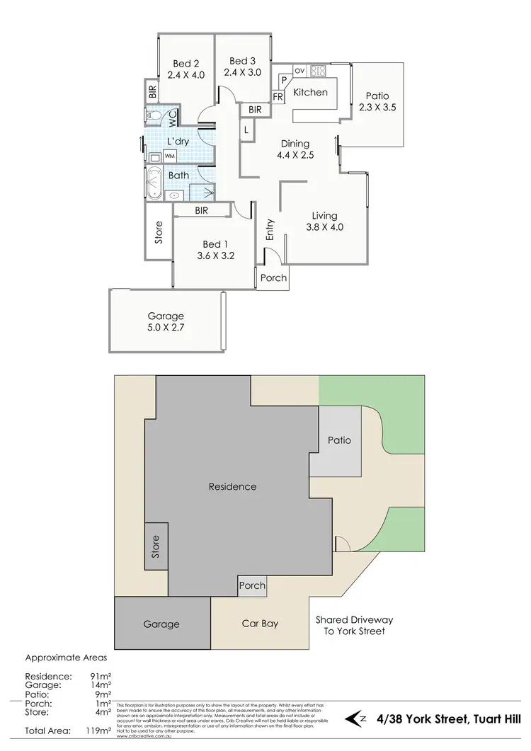 Floorplan of Homely house listing, 4/38 York Street, Tuart Hill WA 6060