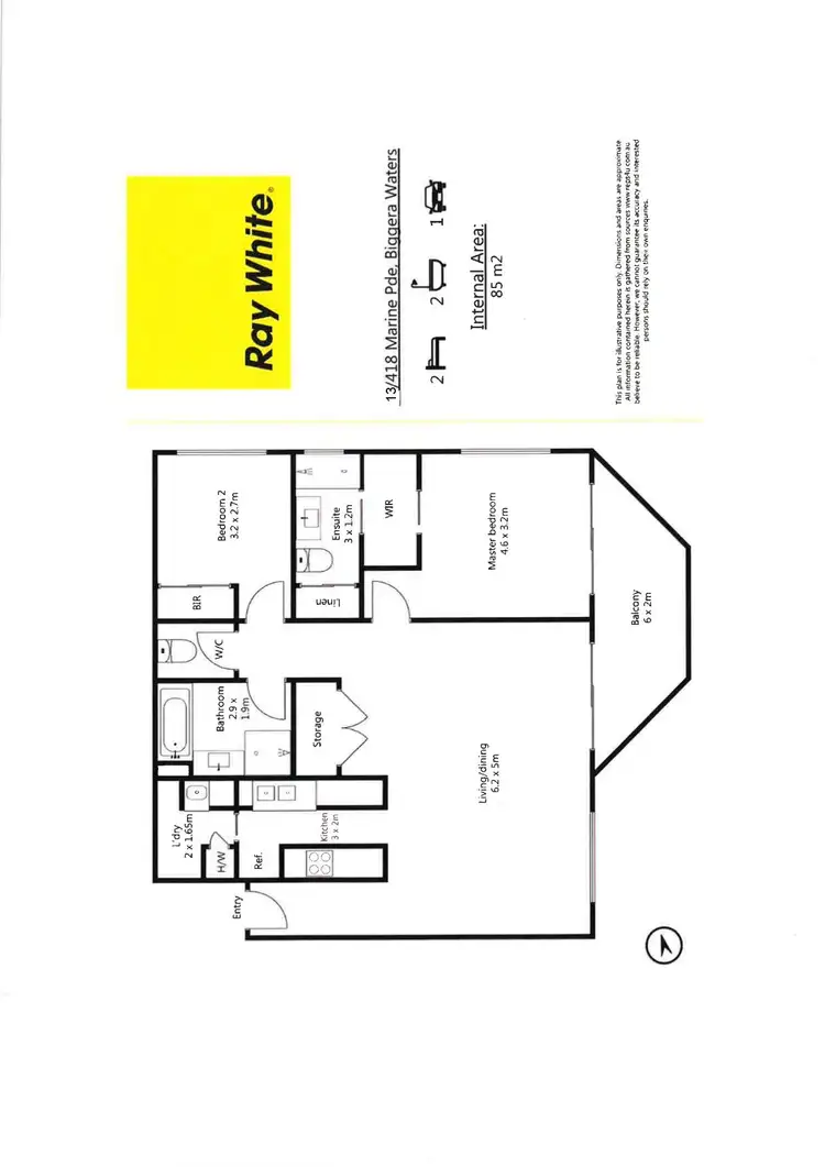 Floorplan of Homely apartment listing, 13/418 Marine Parade, Biggera Waters QLD 4216