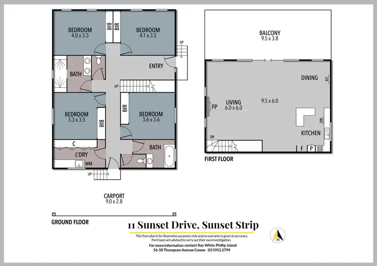 Floorplan of Homely house listing, 11 Sunset Drive, Sunset Strip VIC 3922