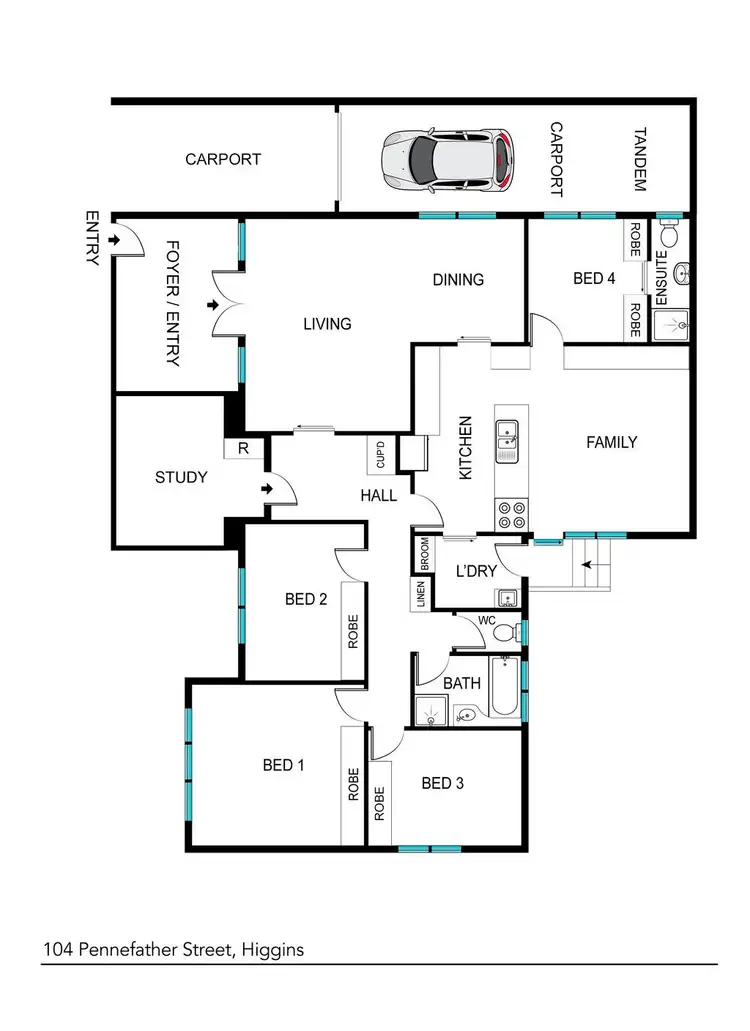 Floorplan of Homely house listing, 104 Pennefather Street, Higgins ACT 2615