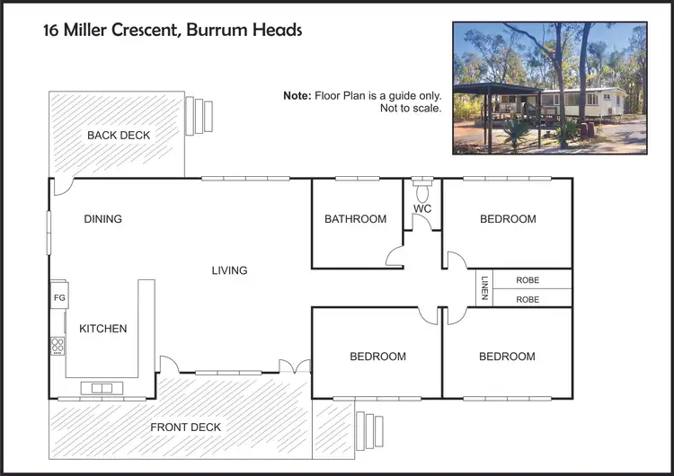 Floorplan of Homely house listing, 16 Miller Crescent, Burrum Heads QLD 4659