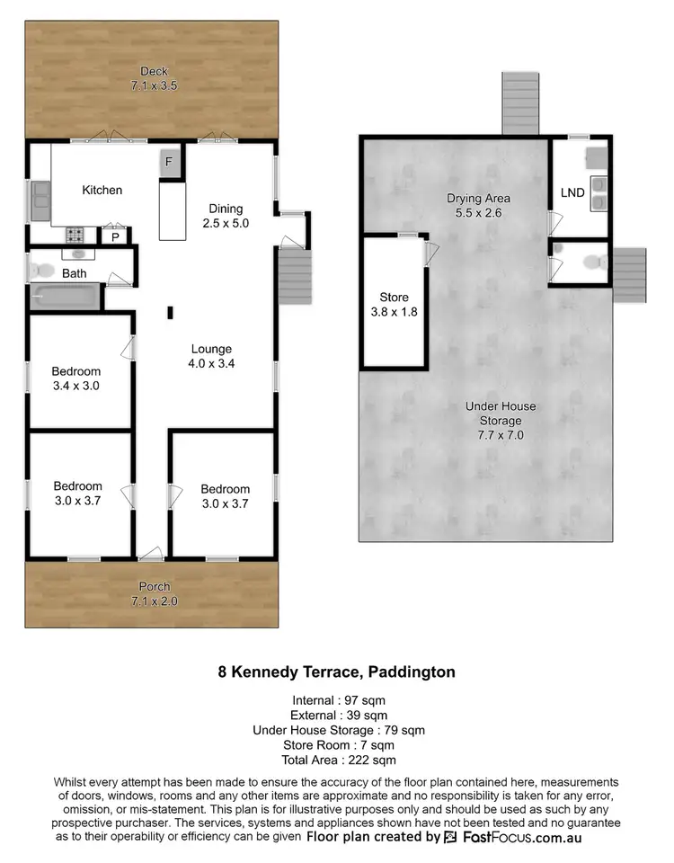 Floorplan of Homely house listing, 8 Kennedy Terrace, Paddington QLD 4064