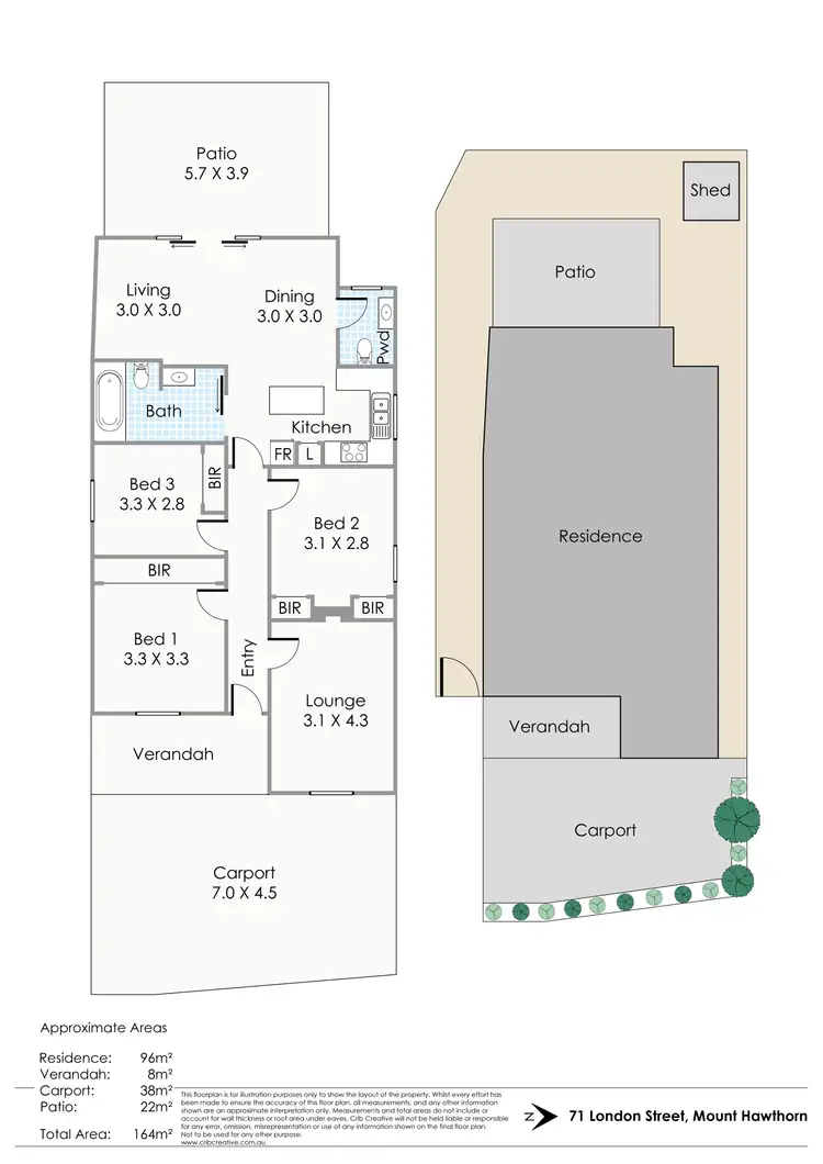 Floorplan of Homely house listing, 71 London Street, Mount Hawthorn WA 6016