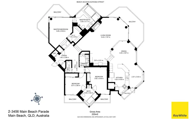 Floorplan of Homely apartment listing, 2/3456 Main Beach Parade, Surfers Paradise QLD 4217