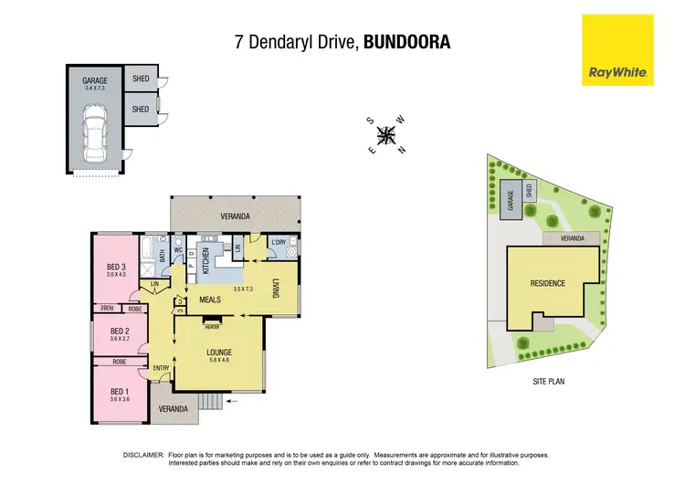 Floorplan of Homely house listing, 7 Dendaryl Drive, Bundoora VIC 3083