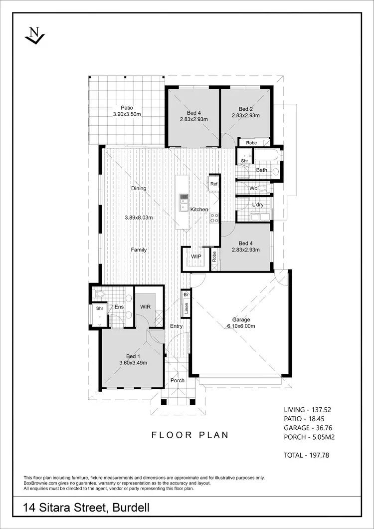 Floorplan of Homely house listing, 14 Sitara Street, Burdell QLD 4818