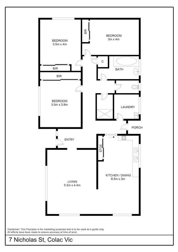 Floorplan of Homely house listing, 7 Nicholas Street, Colac VIC 3250