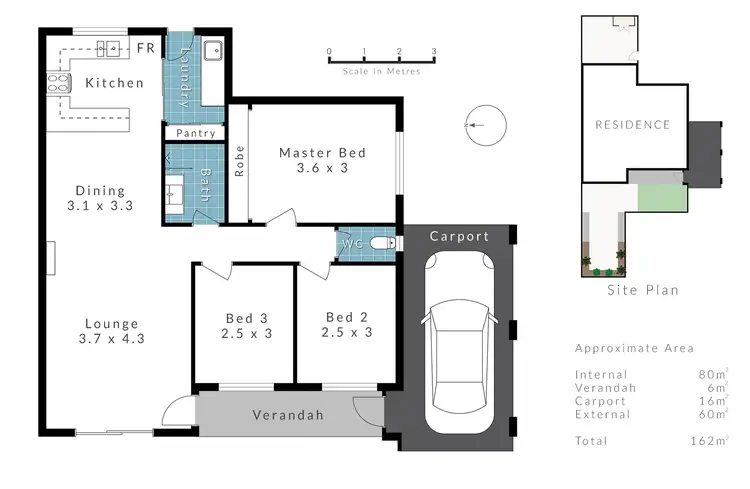 Floorplan of Homely villa listing, 2/16 Dover Road, Scarborough WA 6019