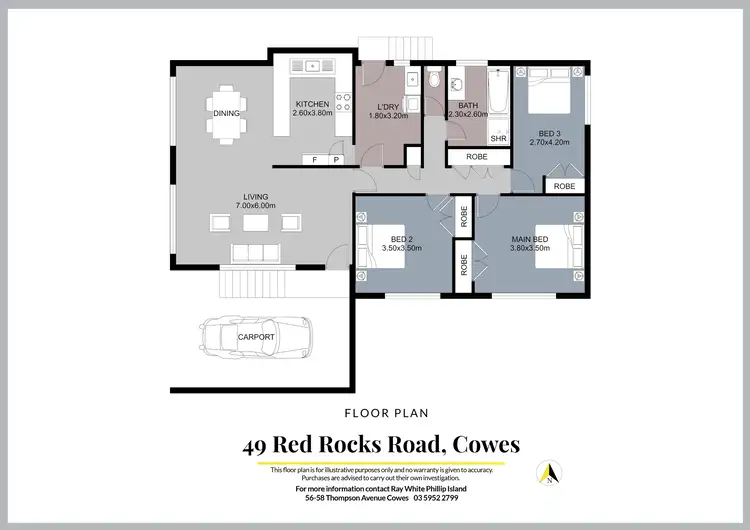 Floorplan of Homely house listing, 49 Red Rocks Road, Cowes VIC 3922