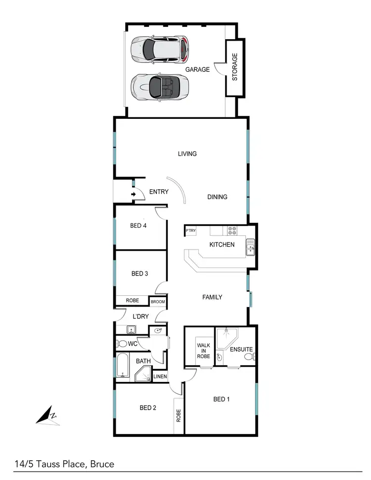 Floorplan of Homely house listing, 14/5 Tauss Place, Bruce ACT 2617