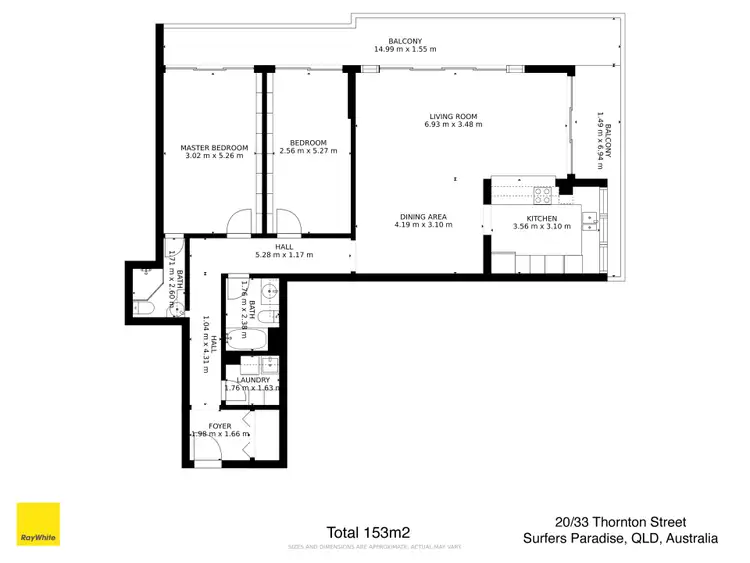 Floorplan of Homely apartment listing, 2D/33 Thornton Street, Surfers Paradise QLD 4217